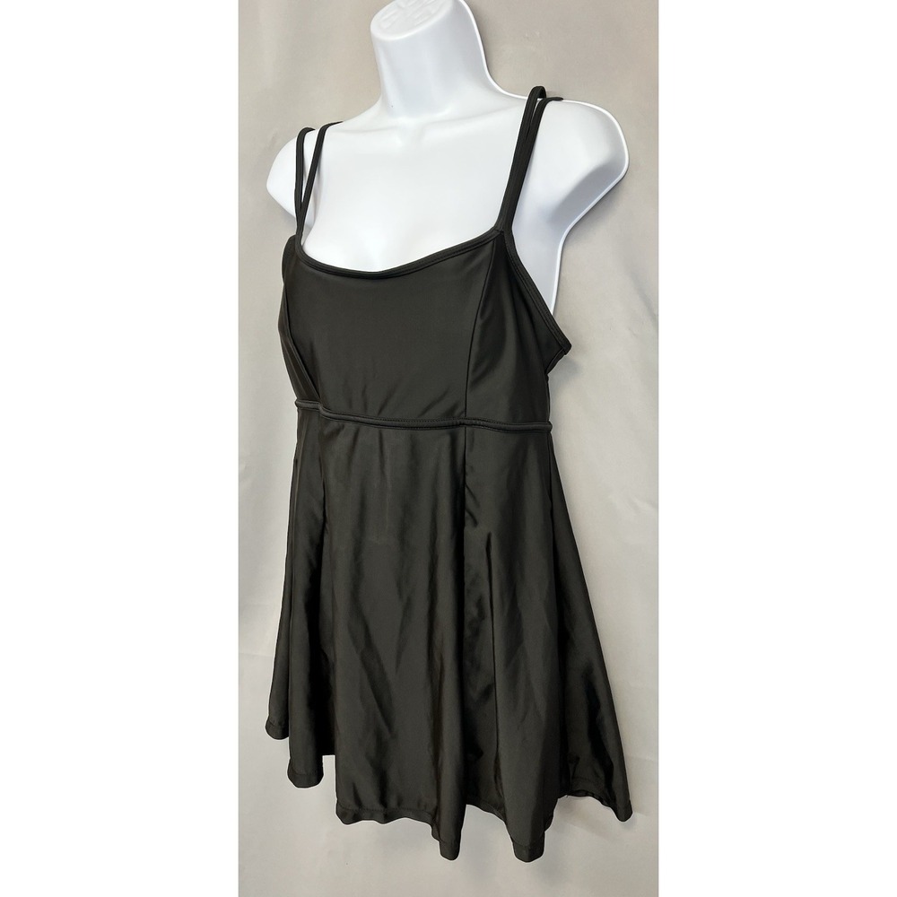 Danify Swim Dress Black Swimsuit Skirted One Piece Size 44 Modest - Picture 2 of 11